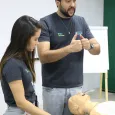 Instrutor durante o treinamento